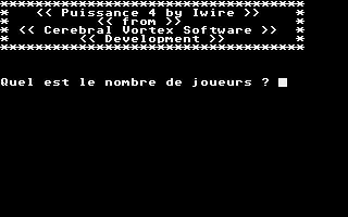 Puissance 4 atari screenshot